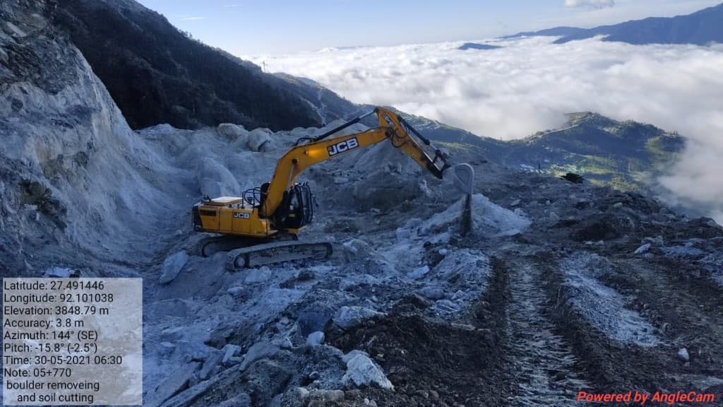 High-altitude JCB excavator